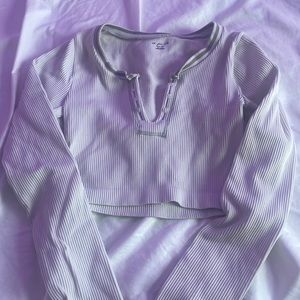 out from under white + beige uo top longsleeve